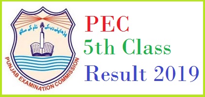 PEC 5th Class Results 2019 Check Online Roll No Wise