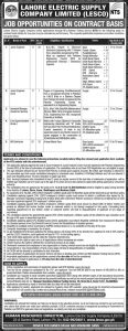 LESCO Lahore Electric Supply Company NTS Jobs 2022 Application Form Roll No Slip