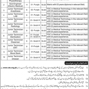 Federal General Hospital Chak Shahzad Jobs 2024