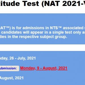 National Aptitude Test NAT 2024-VIII