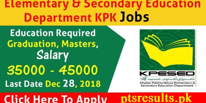 Elementary & Secondary Education KPK Jobs 2024