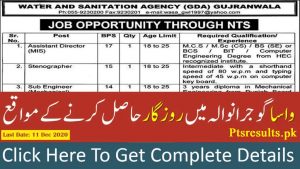 Water and Sanitation Agency WASA Gujranwala Jobs 2022