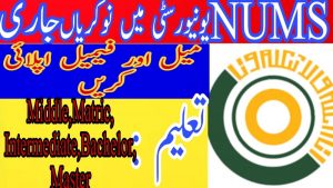 NUMS University Rawalpindi Jobs 2022