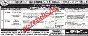 PPSC Special Education Department Jobs 2022