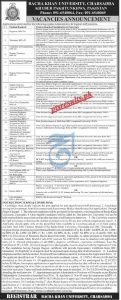 Bacha Khan University Charsadda Jobs Interview Call Letter & Merit List Check Online