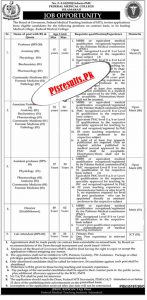 Federal Medical College Islamabad Jobs 2022 Application Form