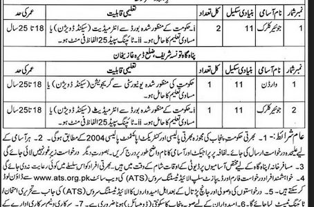 Directorate General of Social Welfare & Bait ul Mal Punjab ATS Jobs