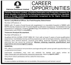 Pakistan Petroleum Limited PPL Jobs 2022 Application Form
