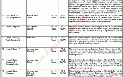 Sindh Education Foundation Jobs