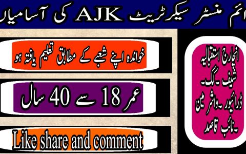 Prime Minister Secretariat AJK Jobs