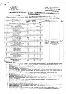 PTS Sindh Police Constable Jobs 2022 Application Form Roll No Slip Download Online