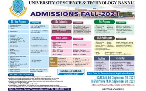 UST Bannu Admission ETEA Apply Online