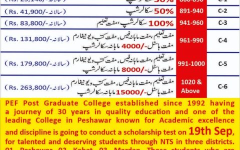 PEF Post Graduate College Scholarship