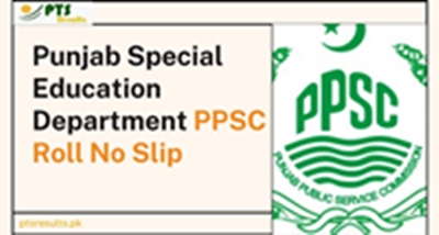 Special Education Department PPSC Roll No Slip