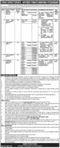 Food Department KPK ETEA jobs