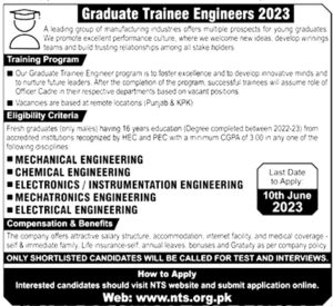 Graduate Trainee NTS Apply Online