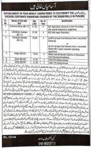 Punjab Cane Commissioner Jobs NTS Apply Online