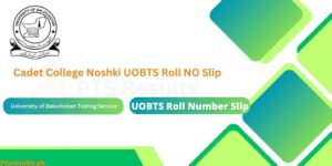 Cadet College Noshki UOBTS Roll No slip