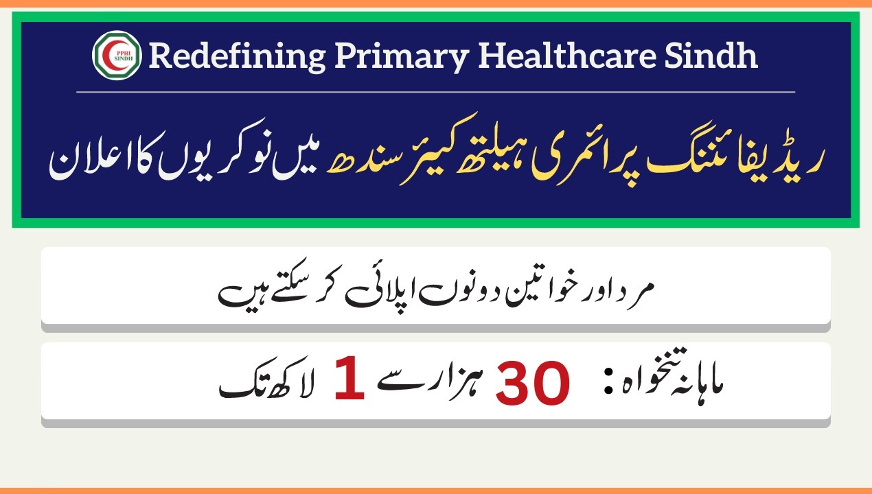 Primary Healthcare Sindh Jobs 2024