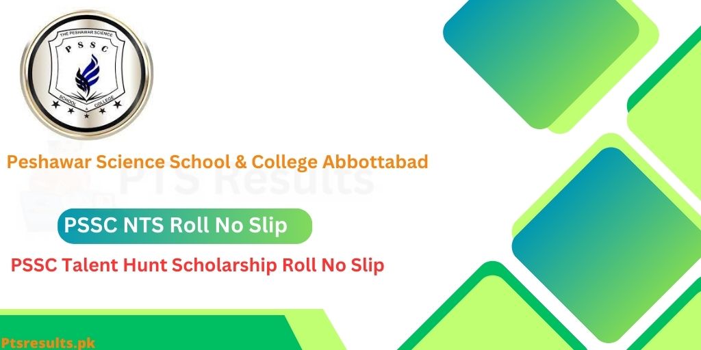 PSSC NTS Roll Number Slip