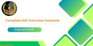 Complete ASF Interview Schedule