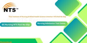 Thar Institute of Nursing & Allied Health Science Umerkot NTS Roll no slip