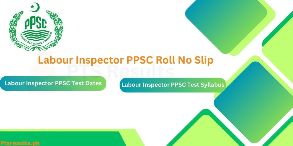 Labour Inspector PPSC Roll no slip